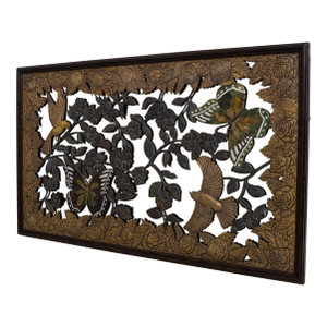 Maitland Smith Bronze Decorative Wall Mirror Art