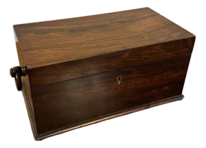 Antique Regency Rosewood Tea Caddy, 1820