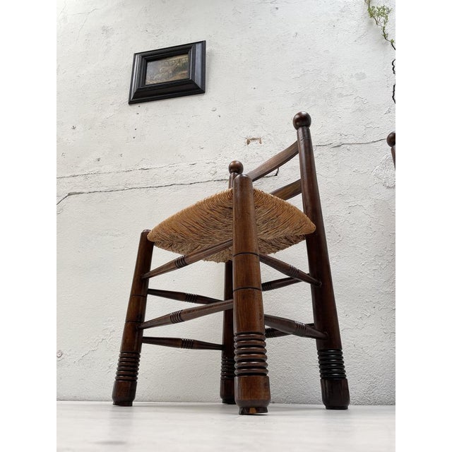 Beech and Straw Chair in the style of Charles Dudouyt For Sale - Image 18 of 18