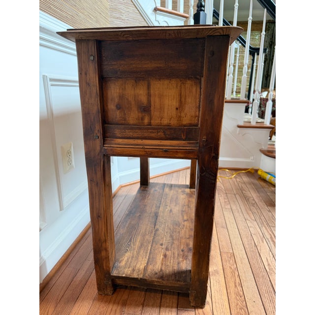 1990s Vintage English Potboard Server by Gaines McHale, Elm Finish For Sale - Image 5 of 7