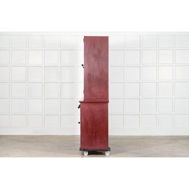 Brown Large English Painted Glazed Pine Housekeeper's Cupboard, 1880 For Sale - Image 8 of 13
