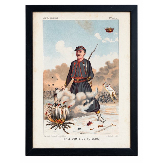 Antoine Bisetzky, Suite of 8 French Equestrian Album Comique, 1885, Chromolithograph For Sale - Image 3 of 10