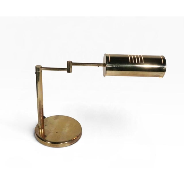Mid 20th Century Mid Century Modern Brass Flex Arm Desk Lamp by Walter Von Nessen For Sale - Image 10 of 18
