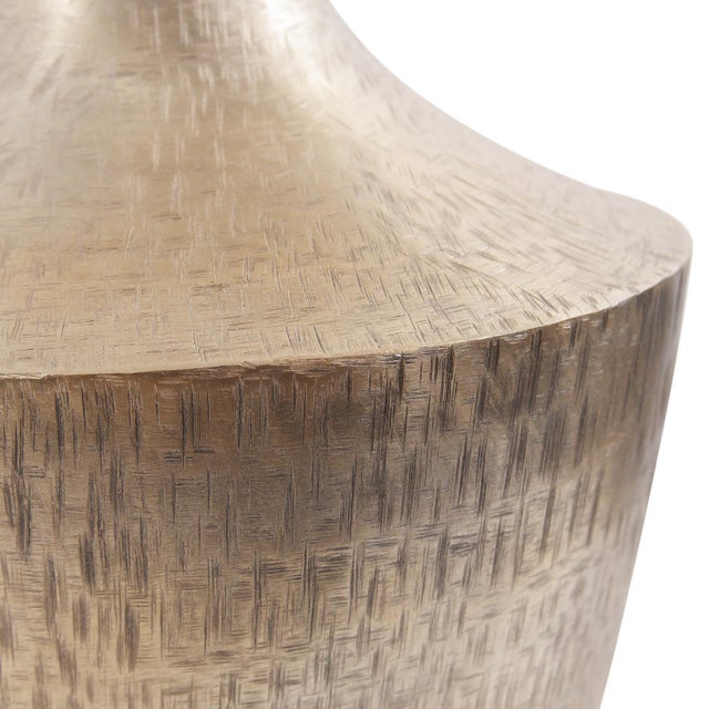 Etched Crossways Curved Neck Vase- Large For Sale - Image 10 of 11
