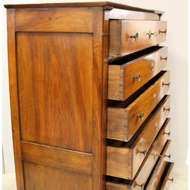 Empire Weekly Chest of Drawers in Walnut For Sale - Image 10 of 14