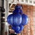 Gorgeous cobalt blue Hand blown Venetian glass chandelier. Electrified and ready to use!