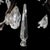 1930s Vintage Crystal, Glass & Ebonized Iron 5-Light Chandelier With Porcelain Flowers For Sale - Image 5 of 11