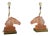 Satin Glass Horse Table Lamps by Le Dauphin, France, 1970s, Set of 2 For Sale