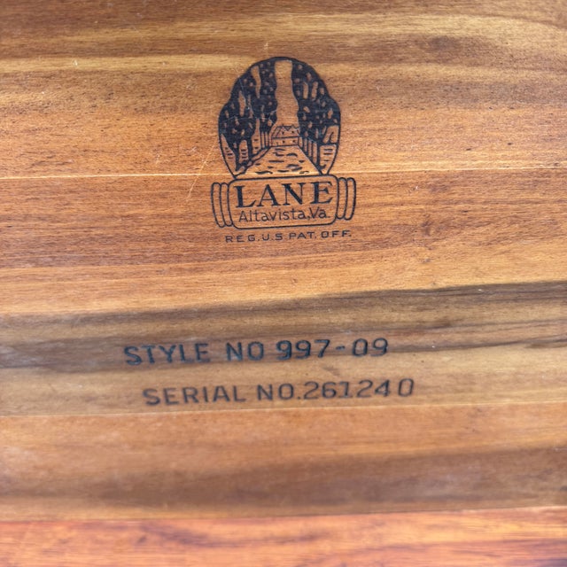 Lane Rythm 6 Foot Long Walnut Coffee Table For Sale - Image 12 of 12