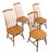 Vintage Scandinavian Wood Chairs, 1960s, Set of 4 For Sale