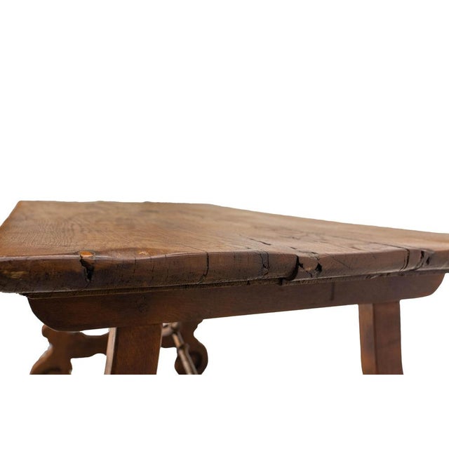 Late 19th Century Spanish Oak & Wrought Iron Dining Table, 1890s For Sale - Image 12 of 13