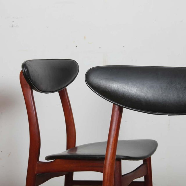 1960s Vintage Scandinavian Wooden Chairs, 1960s, Set of 4 For Sale - Image 5 of 8