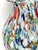1990s Vintage MCM Millefiori Speckled Ruffled Top Art Glass 7.5" Vase For Sale - Image 5 of 9