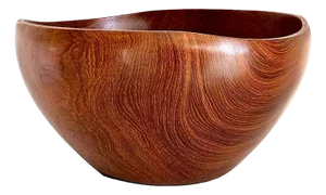 Mid 20th Century Organic Modern Extra Large Hand Turned Teak Wood Bowl