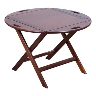 Vintage Folding Mahogany Tray Table, 1950s For Sale