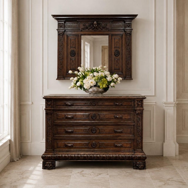 Italian Renaissance Revival furniture is celebrated for its bold architectural forms and richly carved ornament inspired...