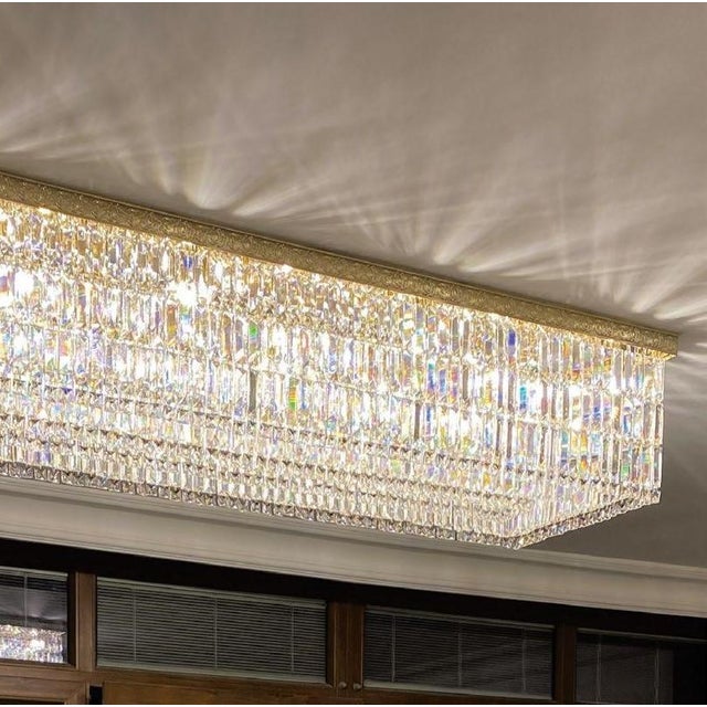 Not Yet Made - Made To Order Regal Flush Mount in Gold Plating and Crystal by Aggiolight For Sale - Image 5 of 6