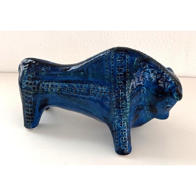 Bitossi Mid-Century Modern Italian Ceramic Bull by Aldo Londi for Bitossi, 1960s For Sale - Image 4 of 12