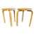 Artet Alvar Aalto Original Design - Three Legged Stool Model 60 - Honey Stained - 2002 - A Pair For Sale
