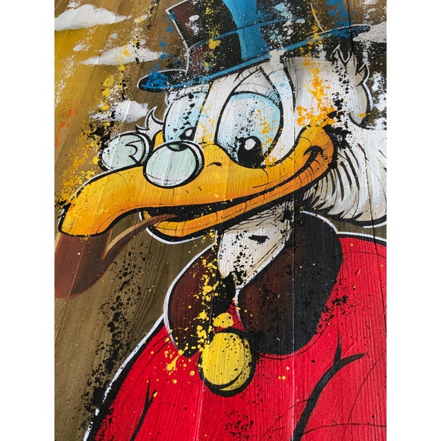 Skayzoo Scrooge's philosopher's lamp Mixed media on wood 67x59x3cm Unique Year 2023 Signed This piece is attributed to the...