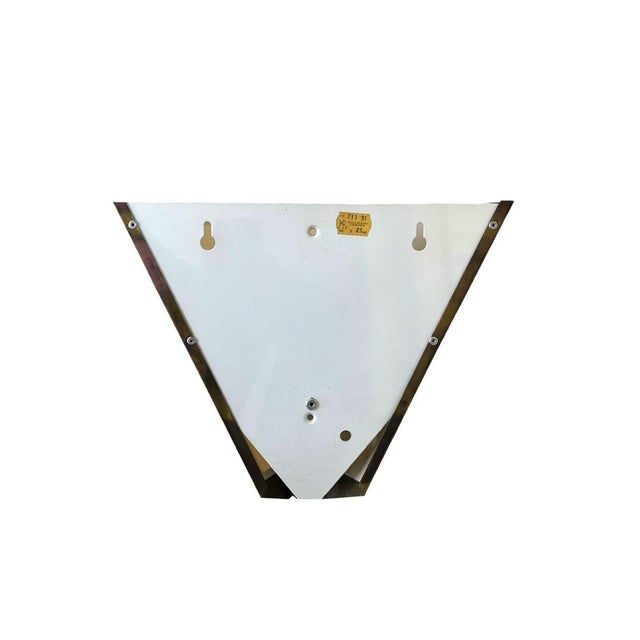 Gold Pyramid Brass and Acrylic Geometric Wall Lights from Kullmann, 1970s, Set of 2 For Sale - Image 8 of 11