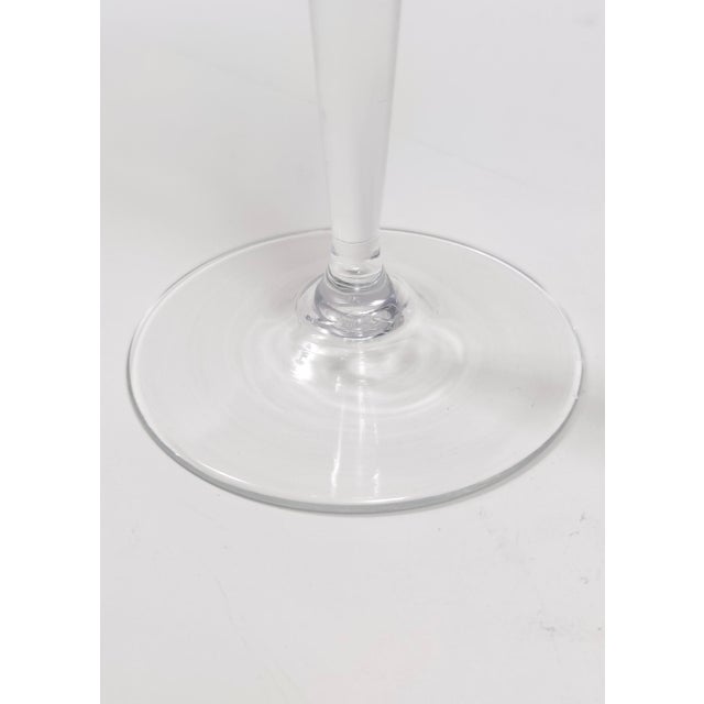 Vintage Transparent Crystal Flutes from Baccarat, 1930s, Set of 2 For Sale - Image 8 of 10