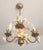 Vintage Shabby Chic Florentine Pendant Lamp Four-Armed with Gold-Tone Porcelain Roses, 1960s For Sale - Image 11 of 18