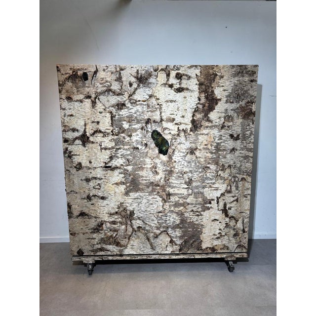 Wood Birch Bark Bookcase by Sophie Gallardo & George Guillaume Cassan For Sale - Image 7 of 18
