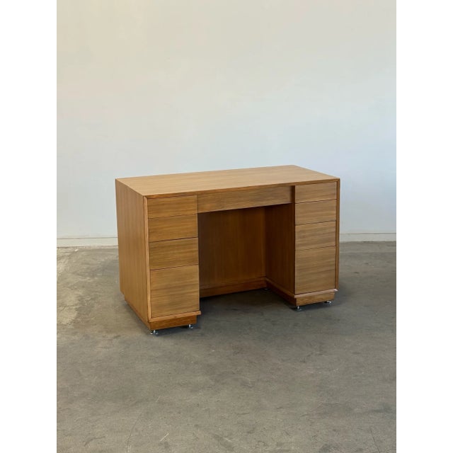 W48 D24 H32 KW24 KC26.5 KD15 Fully restored cube desk in great condtion. Unit features a minimal design, hidden pulls ,...