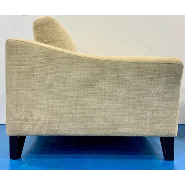 Light Beige Modern Chenille Chair and Ottoman Set For Sale In Atlanta - Image 6 of 8