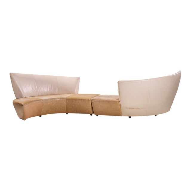 Vladimir Kagan for Preview Mid Century Serpentine Sofas - Pair For Sale