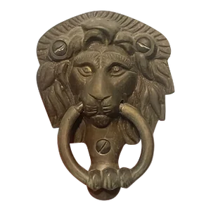Brass Lion Head Door Knocker