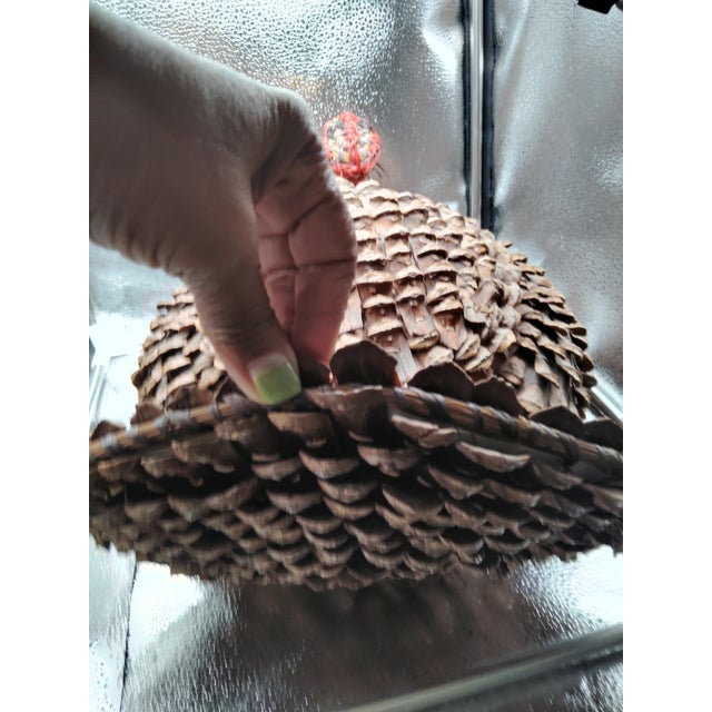 Mid 20th Century Coushatta & Seminole Pine Needle Basket For Sale - Image 11 of 12