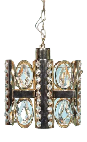 Mid-Century Palwa Chandelier in Crystal