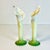 Early 21st Century Vintage Boho Chic Hollywood Regency Trompe L’Oeil Calla Lily Candlestick Holders - A Pair. For Sale - Image 5 of 11