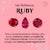 Gold Baguette Ruby Cluster Stud Earrings With Diamond- a Pair For Sale - Image 8 of 10