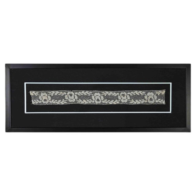 Floral Italian Embroidery, Artisanal Decorative Object, 19th Century For Sale