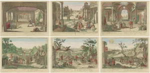 Probst, Story of Joseph in Egypt, Hand-Colored Prints, 1770s, Set of 6