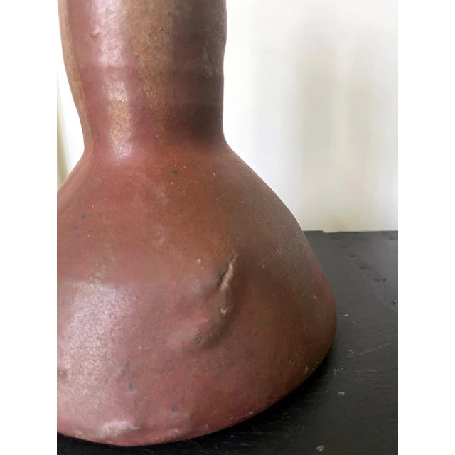 Modern Sculptural Ceramic Handled Vase by Robert Turner For Sale - Image 3 of 13