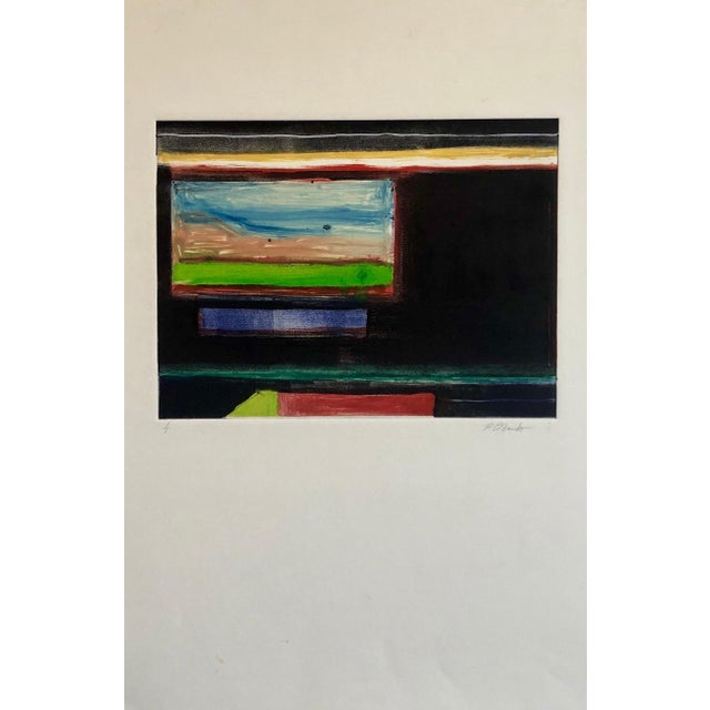 Contemporary Pierre Obando, Abstract Modernist Colorful Bold Monoprint Monotype Painting Print Pierre Obando, 1997 For Sale - Image 3 of 7