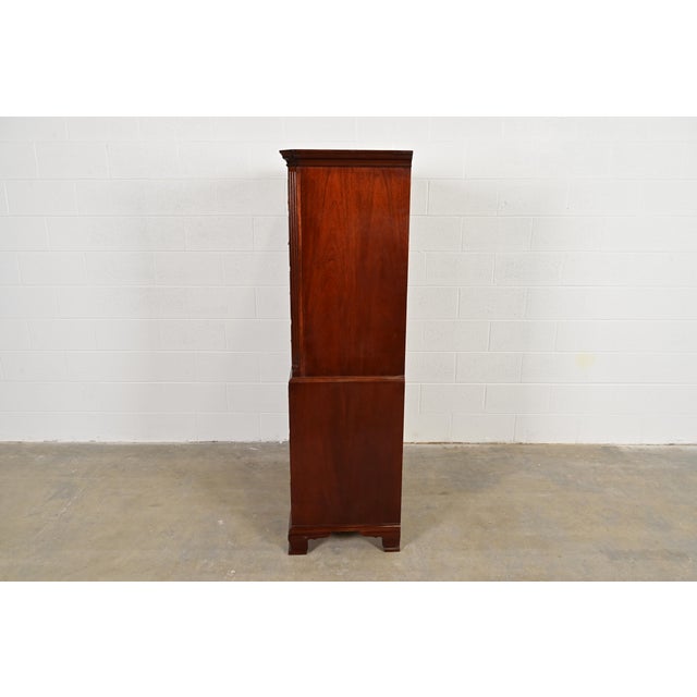 Baker Furniture Georgian Carved Mahogany Eight-Drawer Highboy Dresser For Sale - Image 11 of 13