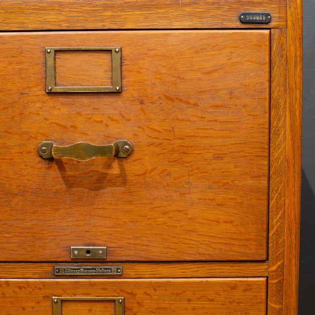 Early 20th Century Library Bureau Makers Oak File Cabinet c.1928 For Sale - Image 5 of 11