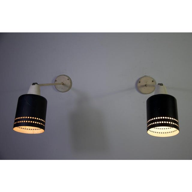 Mid-Century Modern Adjustable Metal Wall Lamps, Germany, 1950s, Set of 2 For Sale - Image 13 of 16