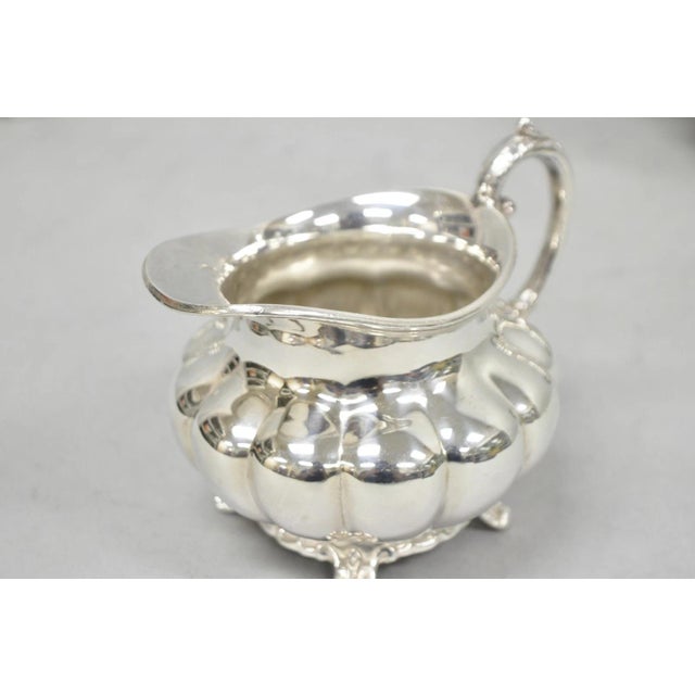 Antique 1881 Rogers 7377 Art Nouveau Silver Plated Tea Service Set - 3 PCS For Sale - Image 10 of 13