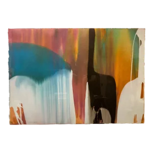Lamar Briggs, VEDRA IBIZA No.2 Large Abstract Expressionist Color Field Acrylic Painting 1980