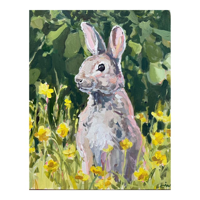 Bunny Painting II by Erin Tapp For Sale