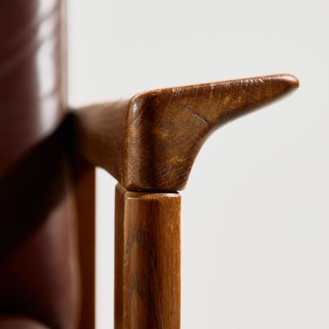 Oak Armchair by Laszlo Mazák for Wiesner-Hager, 1970s For Sale - Image 17 of 18