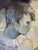 Mid-Century Modern Mid-Century Signed Impressionist Portrait Oil Painting For Sale - Image 3 of 12