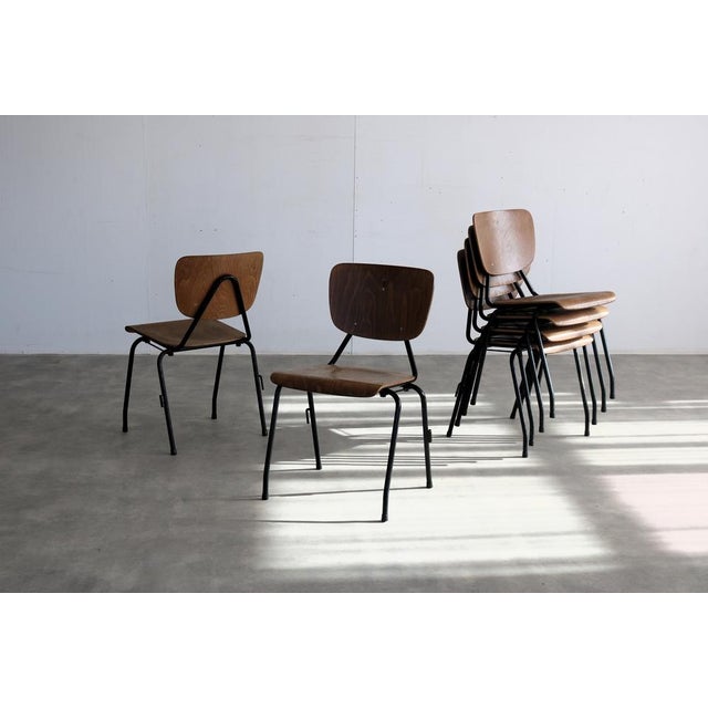1960s Vintage Industrial Stackable School Chair, 1960s For Sale - Image 5 of 9