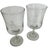 Set of 8 Vintage mid century monogrammed etched “A” goblet. Glass is wavy and appears to be blown. Each measures 3.25”...